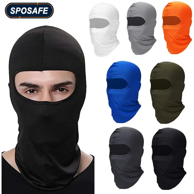 Cycling Caps Summer Sun Ultra UV Protection Thin Motorcycle Face Mask Cycling Balaclava Full Cover Face Mask Hat Lycra Ski Neck