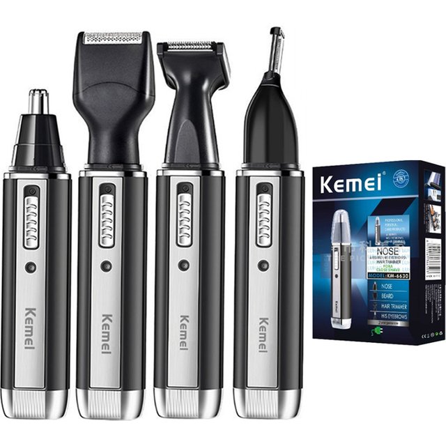 Kemei Rechargeable Electric all in One Hair Trimmer for men Grooming Kit Beard Trimer Facial Eyebrow Trimmer Nose Ear Shaver