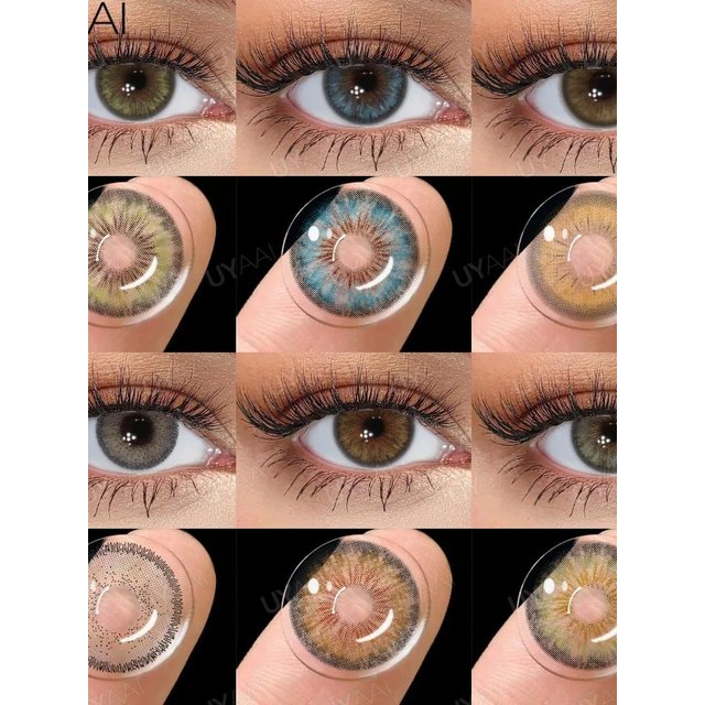 UYAAI Cleopatra Series NEW Colored Pupils Makeup Green Contact Lenses Beauty Women Colored Pupils Cosmetic Brown Natural Pupils
