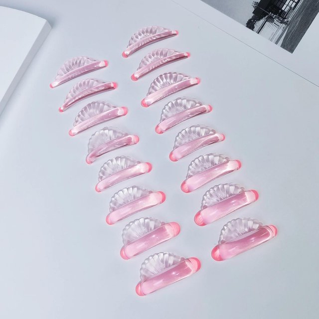 Libeauty 8 Pairs Glue Free Silicone Eyelash Perm Pads Sticky Lash Lift Shield Lifting 3D Eyelash Curler Accessories Makeup Tool
