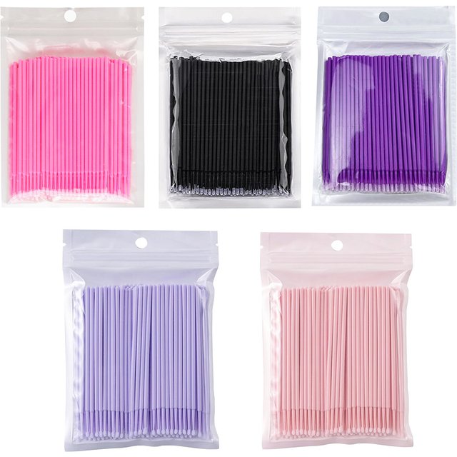 300/2000pcs MicroBrush Eyelash Cleaning Brush Lash Extension Individua Tools For Eyelashes Removing Swab Micro Makeup Brushes