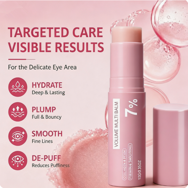 10g Volume Multi Balm Collagen & PDRN Pink Multi‑Purpose Skin Balm Lightweight Hydrating Balm For Face Lips Eye Dry Skin Care