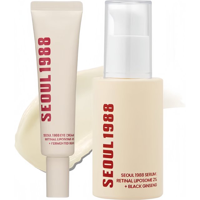 Seoul 1988 Retinol Ginseng Essence Brightening Moisturizing Anti-aging Fade Dark Circles Anti-wrinkle Firming Eye Cream 30ml