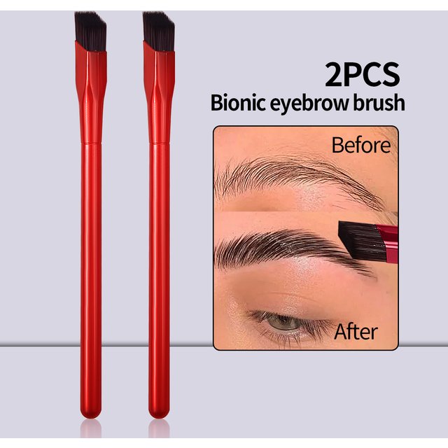 【2025 New Model 】 Bionic Fiber Eyebrow Brush, Three-Dimensional Angled Eye Makeup Brush, Precisely and Naturally Shaping Eyebrow