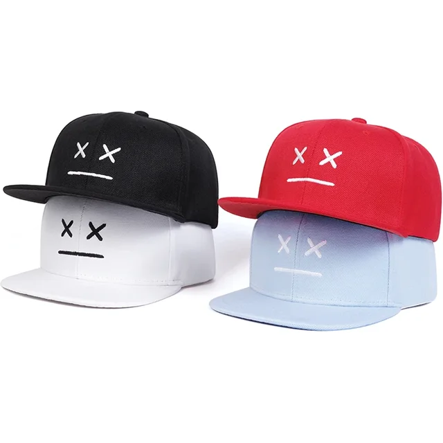 Unisex XX Smiley Face Embroidery Hip-hop Hats Spring Autumn Outdoor Adjustable Casual Baseball Caps Sunscreen Hat Sports Cap
