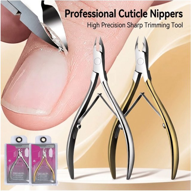 1/2 Pcs Professional Cuticle Nippers, Stainless Steel Cuticle Trimmer, Nail Care Tools
