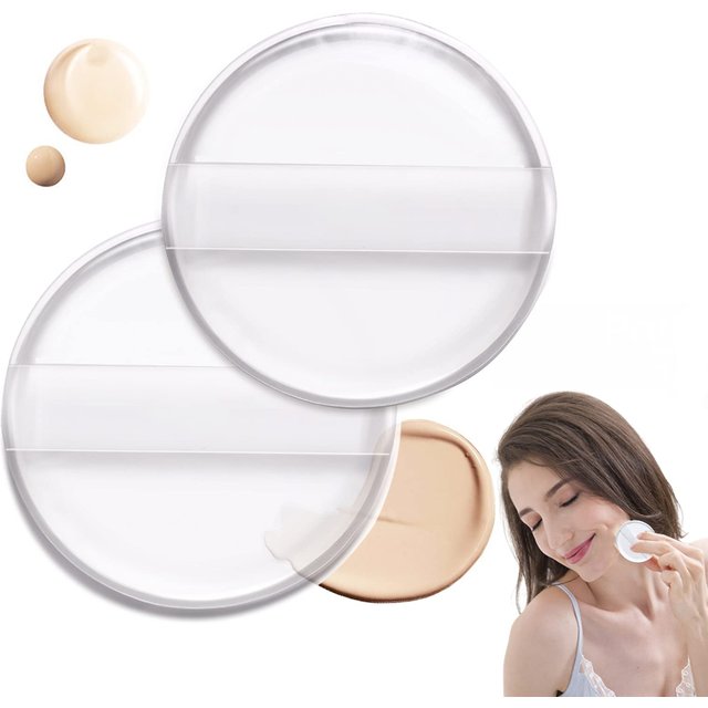 Soft Silicone Gel Powder Puff Transparent Air Cushion Powder Puff For Liquid Foundation Cream Cosmetic Blender Cosmetic Tools