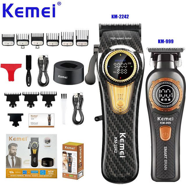Kemei Big Power Hair Clippers Rechargeable Cordless Hair Trimmer Professional Electric Hair Cutting Machine,KM-2242,KM-999,Kit