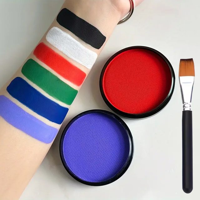 30g Face Paint Kit,Water Activated Monochromatic Face Body Painting Makeup Palette Cosplay Paint Palette SFX Joker Zombie Makeup
