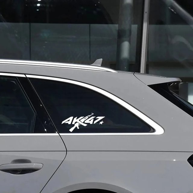 AK47 Car Stickers Waterproof for Body Window Trunk Cover Scratches Durable Vinyl Decals Sunscreen Decor Vehicle Accessories