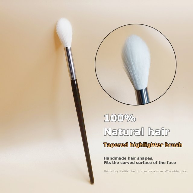 Tapered Highlighter Makeup Brushes Natural Goat Hair High Quality Face Blender Contour Make Up Brush Tools