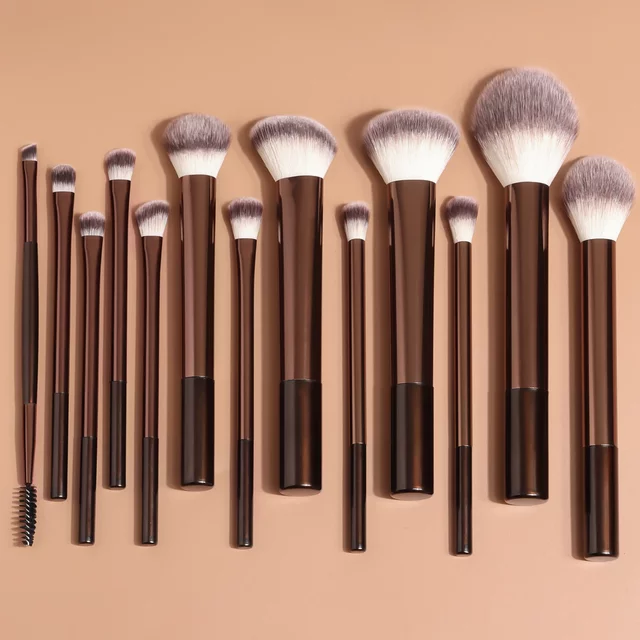 Ensemble de pinceaux de maquillage, 13 pièces, fond de teint, correcteur, poudre, fard à paupières, Blush, mélange Kabuki, outil de beauté cosmétique pour le visage
