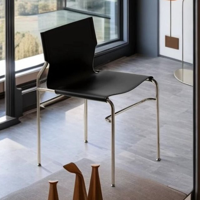 Stainless Steel Chair Kitchen Retro Dining Chairs Household Movable Makeup Stools Bedroom Decorative Without Armrests Furniture
