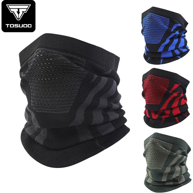 TOSUOD Windproof Warm Scarf Outdoor Sports Half Face Mask Running Cycling Skiing Mask Elastic Breathable Bicycle Motorcycle Mask