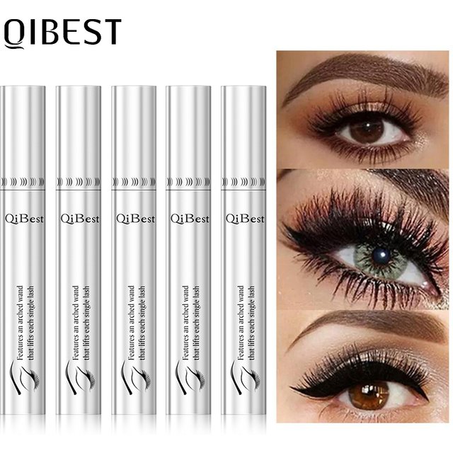 QIBEST Cosmetics 1/3/5 pcs Black Mascara Lengthens Eyelashes Extra Volume Waterproof Natural Lashes Female Professional Makeup