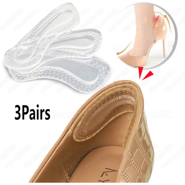 Heel Sticke Heel Protectors Women Silicone Cushion Foot Care Products Non Slip Shoe Pads for High Heels Adjustable Size Insoles