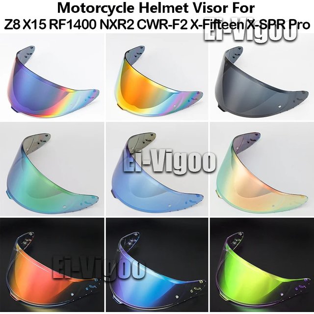 For RF1400 NXR2 CWR-F2 CWR-F2R Z8 X15 X-Fifteen X-SPR Pro Helmet Visor Lens Shield Sunscreen Windshield Uv Protection Moto