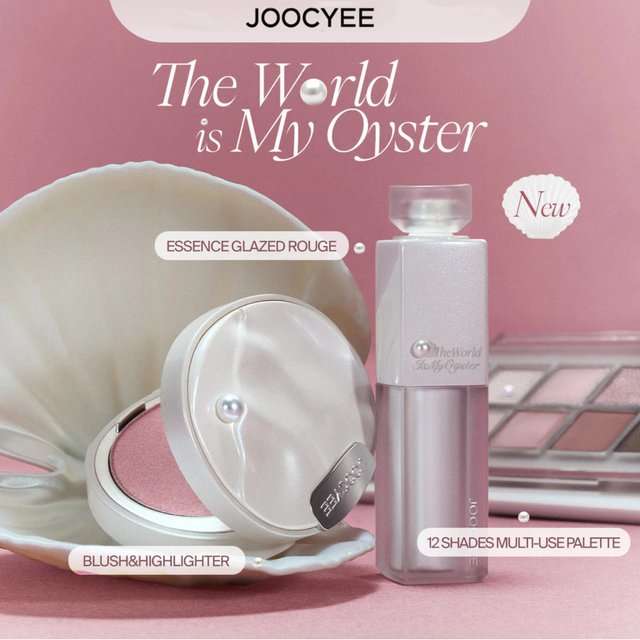 JOOCYEE New Lip Stick Blush Highlighter 12 Shades shadow Palette【The World is My Oyster】Collection Long Lasting Pigment