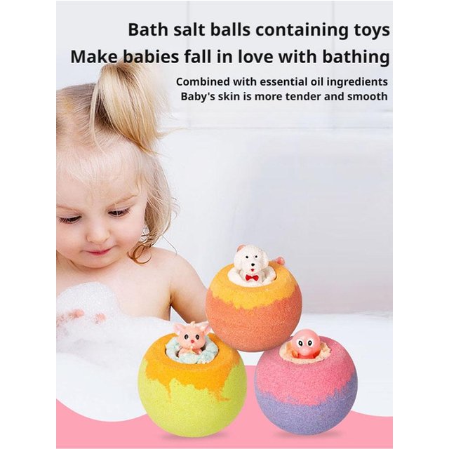 1PC Surprise Bath Bombs Balls Bath Toys Bath Ball Foam Bath Children Bath Ball Mini With Surprise Toy Inside