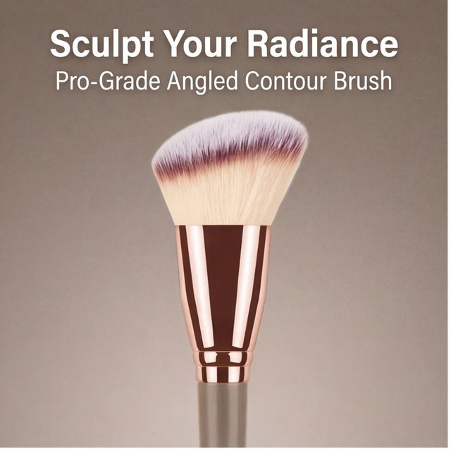 Premium Contour Brush for Face Makeup – Blush & Bronzer, Perfect for Cheek, Forehead, Jaw & Nose Blending & Contouring