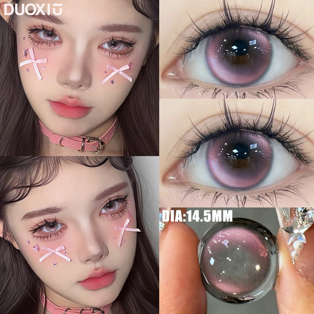 DUOXIU 1Pair Color Contact Lenses with Graduated Contact Lens Beauty Colored Pupil for Natural Effect Eye Cosmetic Fast Shipping