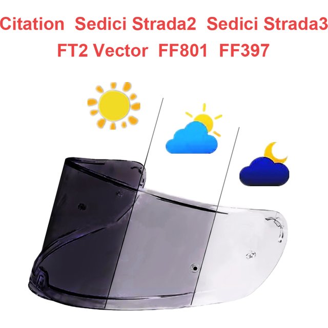 Visière photochromique pour FF801 FF397 Citation Sedici Strada2/3 FT2, accessoires de casque de moto vectoriel, bouclier facial Anti UV