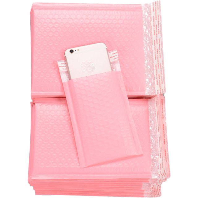 10pcs Pink Bubble Mailers Poly Bubble Mailer Self Seal Padded Envelopes Gift Bags Makeup Jewelry Packaging For Small Businesses