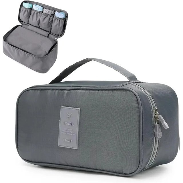 Portable Travel Organizer Bag - Multi-Function Underwear & Bra Storage, Toiletry Cosmetic Case for Outdoor Trips