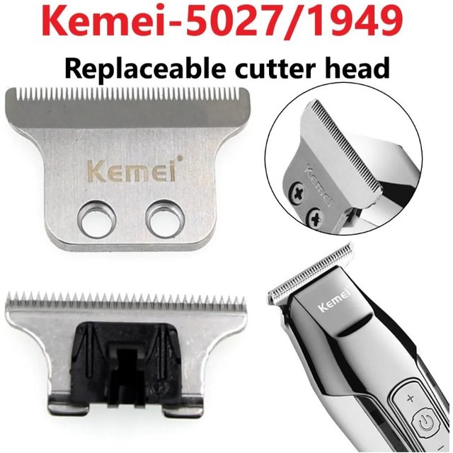 Kemei Hair Clipper Original Blade 4cm T-blade Stainless Steel Blade 0mm Baldhead Hair Cutter Head Hair Clipper KM-1949 KM-5027