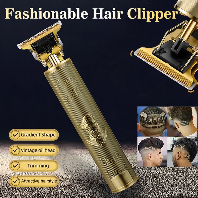 Vintage Hair Trimmer Cordless Electric Hair Cutting Machine Portable Shaver Barber USB Fast Charging Hair Clipper For Hairdresse