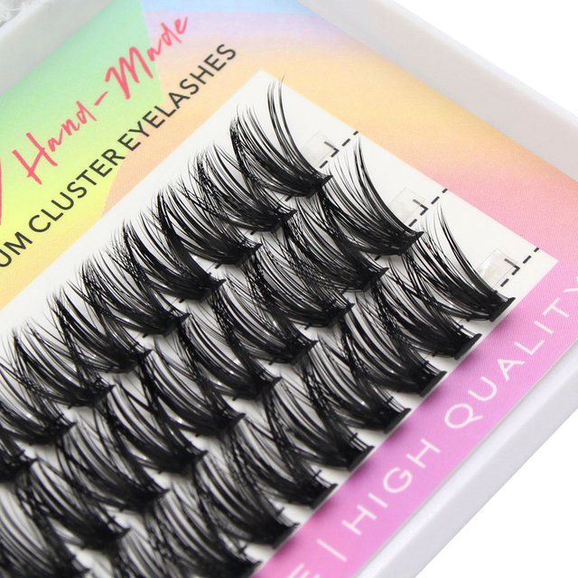 Moonlily High Quality Premium Silk Cluster Eyelashes Extensions Natural Long 3D Volume Effect Faux Bunche Individual Makeup Lash