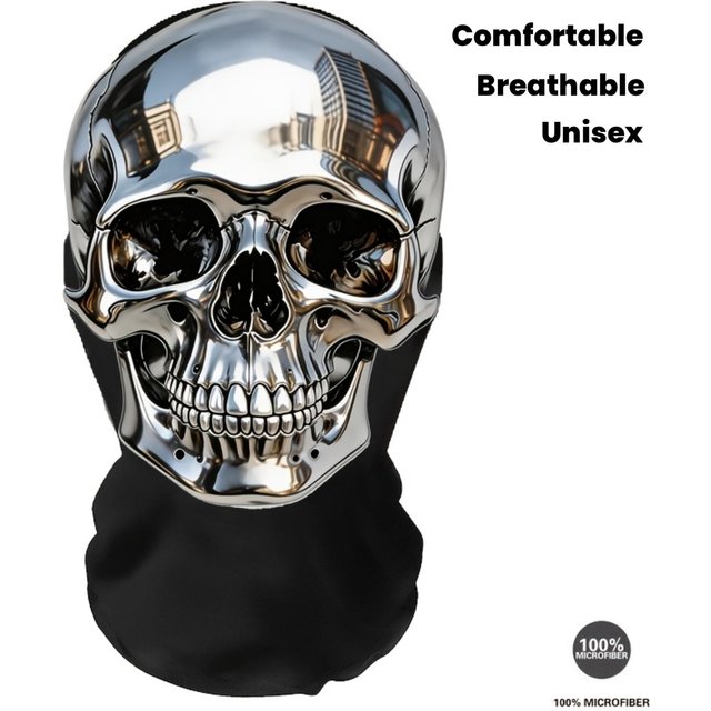 3D Printed Full Face Mask - Elastic Mesh Hip Hop Balaclava Hood Headwear Unisex Cosplay Headgear
