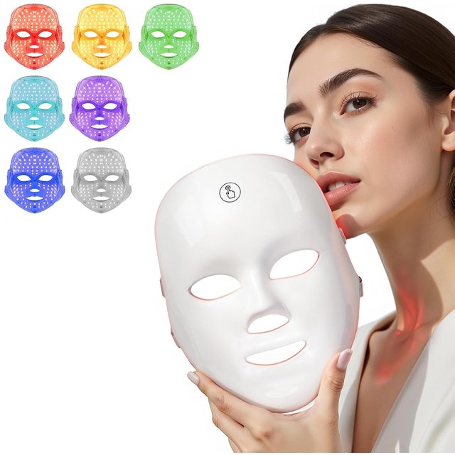 Wireless LED Mask 7 Color LED Face Mask Photon Skin Firming Anti Aging Rejuvenation Beauty Mask Machine