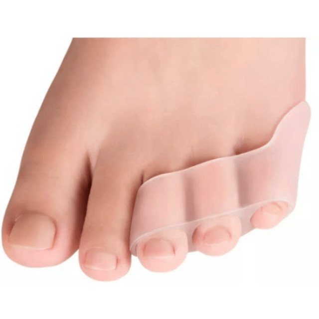 2Pcs=1Pair Three Hole Little Finger Separator Overlapping Toes Bunion Blister Pain Relief Straightener Protector Foot Care Tool