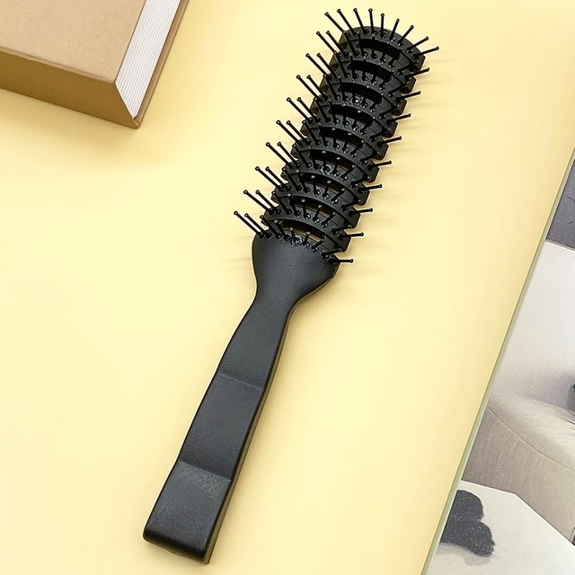 Black Vent Hair Brush - Volumizing, Curling & Styling, Anti - Static, Salon/Daily Use for All Hair Types