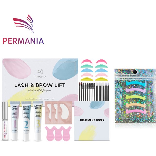 PERMANIA New Lash Lift Kit Brow Lamination Kit Lash Curler Eyelash Perm Kit Softening Colorful Lash Lift Ribbon Makeup Tool