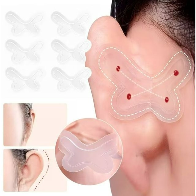 6/120pcs Butterfly-Shaped Elf Ear Stickers Corrector Correction Patch Silicone Patches Tape Cosmetics Ears Primer Wholesale New
