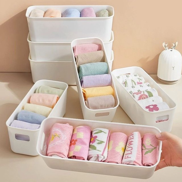 10pcs Multi Functional Storage Box Desktop Snacks Capacity Fruit Cosmetic Sundries Storage Drawer Coverless Kitchen OrganizerBin
