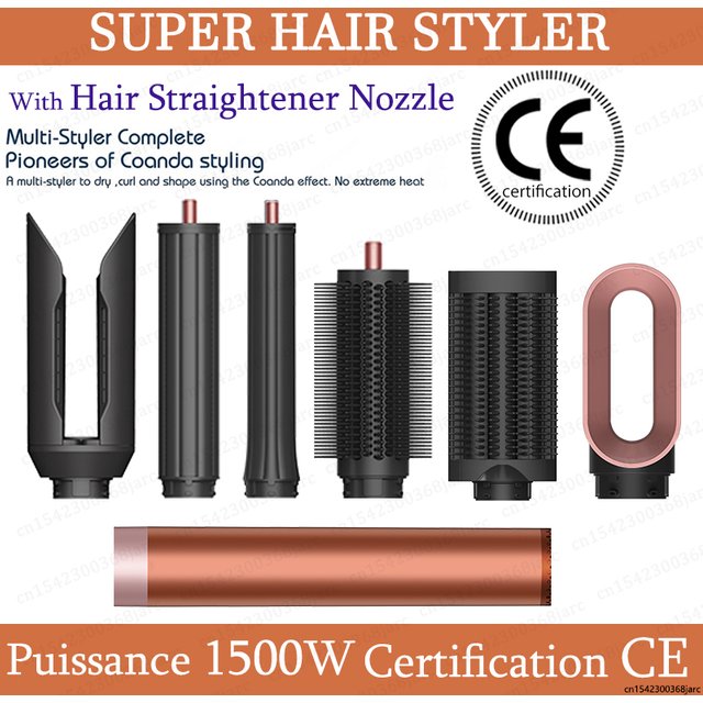 SenCiciMen Hair Styler Curling Iron Hair Hot Air Brush Curling Barrel Hair Dryer Salon Professional Curly Straight Hair Styler