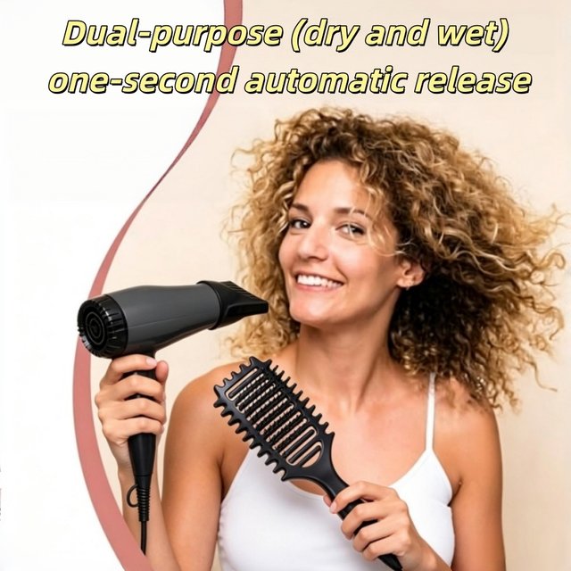 Contoured Curly Hair Styling Brush Vented Soft Bristle Curl Defining Hair Brush Lightweight Massaging Detangling Hairbrush Wet D