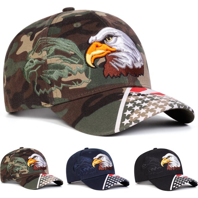 Unisex Eagle Embroidery Baseball Caps Spring Autumn Outdoor Adjustable Casual Hats Sunscreen Hat Sports Cap