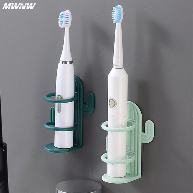 Cactus Wall-Mounted Electric Toothbrush Holder Punch-Free Razor Holder Storage Shelf Organizer Bathroom Accessories