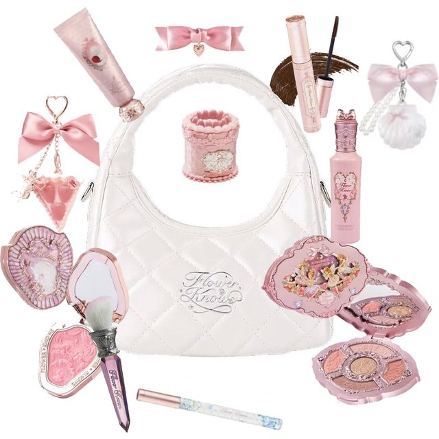 Flowerknows Makeup Set All In Flower Knows Little Angel Highlighter Powder Blush Strawberry Rococo Lip Gloss Perfume Kit