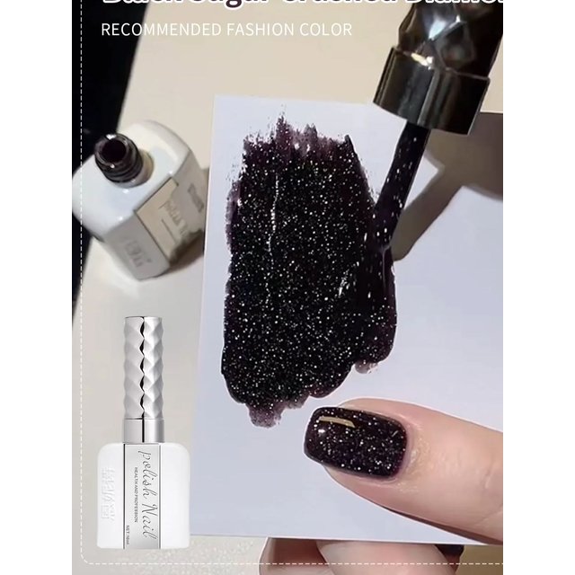 16ml Black Broken Drill Nail Gel Polish Reflective Glitter Gel Glitter Soak Off GEL Nail Polish For Manicure Semi Permanent
