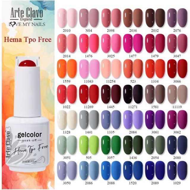 Arte Clavo HEMA TPO FREE Gel Nail Polish 15ML Long Lasting For Manicure Semi Permanent Nail Art UV LED Gel Varnish Nail Supplies