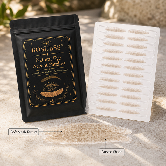 120PCS Soft Mesh Eye Accent Patches Curved Eye Beauty Patches for women Daily Makeup Routine
