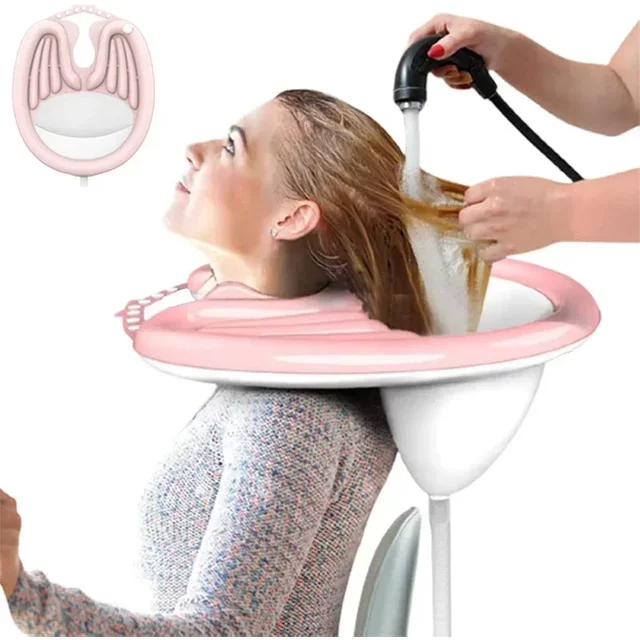 1Set Inflatable Shampoo Basin Hair Washing Basin for Pregnant Women Elderly PVC Foldable Portable Shampoo Pad Spa Tub