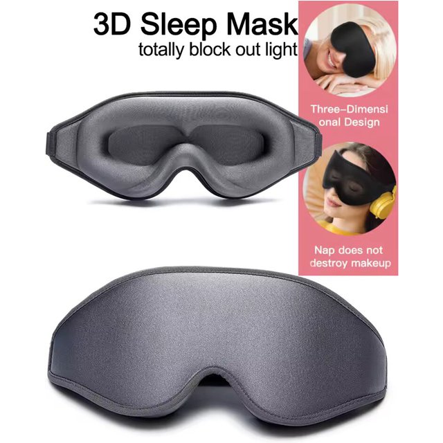 3D Sleep Mask Blindfold Sleeping Aid Eye Mask Soft Memory Foam Face Mask Eyeshade 99% Blockout Light Slaapmasker Eye Cover Patch