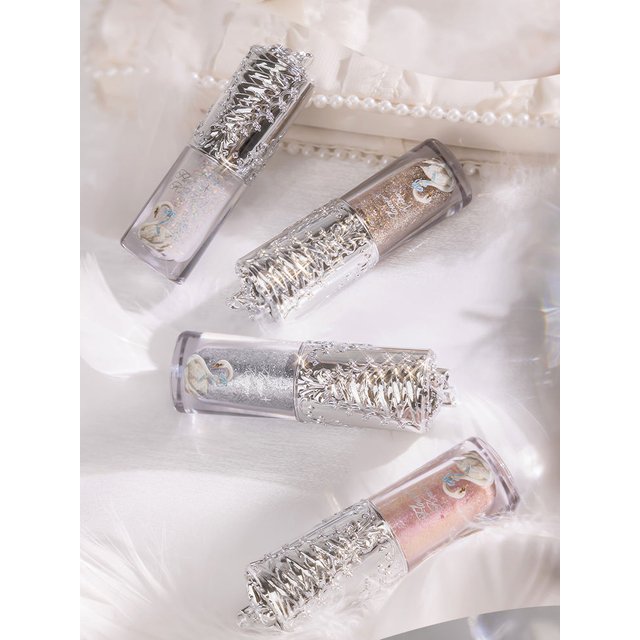 Flower Knows Swan Ballet Glitter Liquid Eyeshadow Long Lasting Shimmer Waterproof Quick Dry Metallic Eye Makeup for women Girls