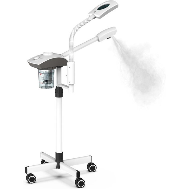Professional Ozone Facial Spray Steamer Moistens Skin Cleans Pores Tightens Skin Facial Aromatherapy with Magnifying Glass